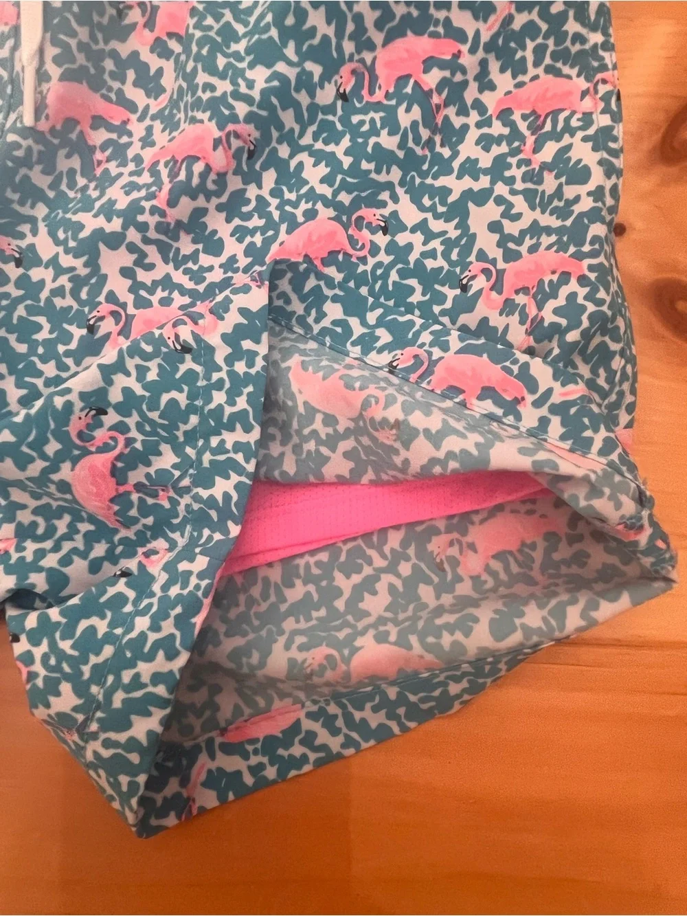 NWOT Chubbies The Domingos Are For Flamingo Swim Trunks Boys’ Large 14/16 Lined